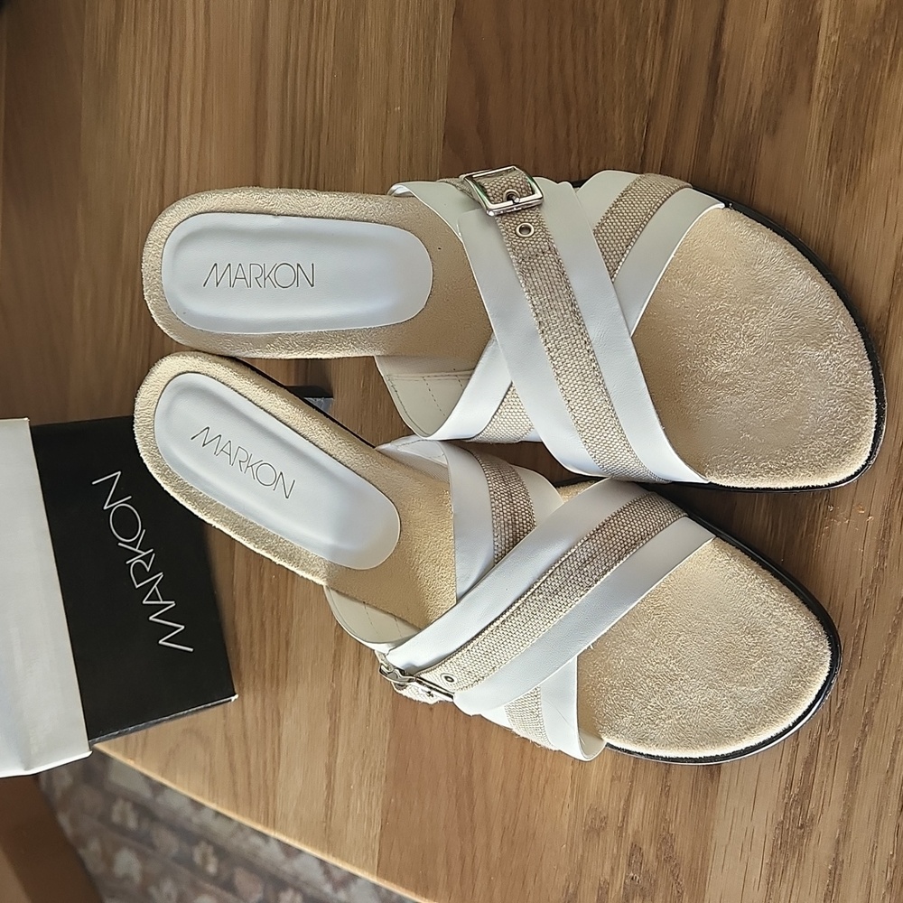 Markon heeled leather dress sandal